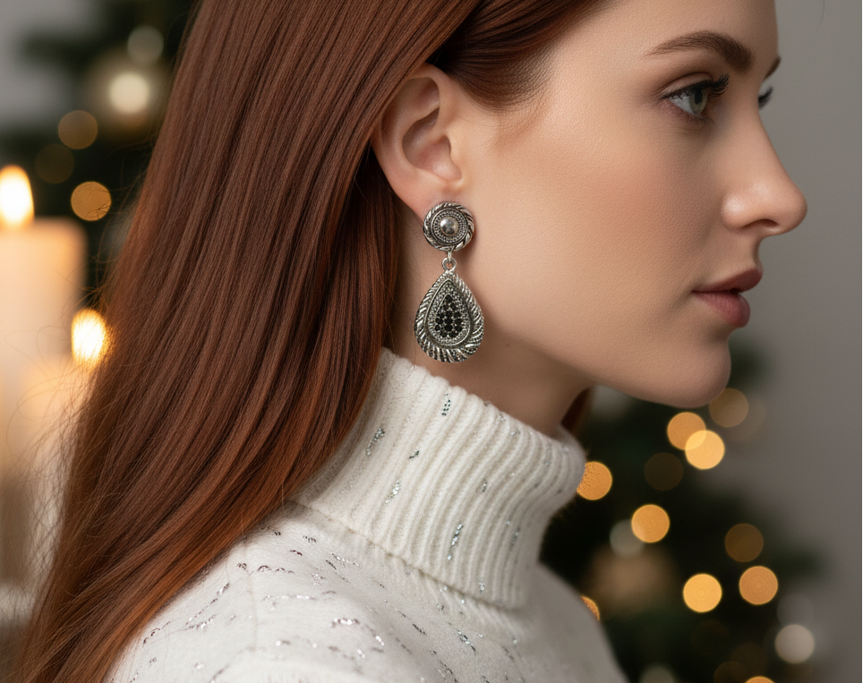 Lovely Silver Swirl Earrings