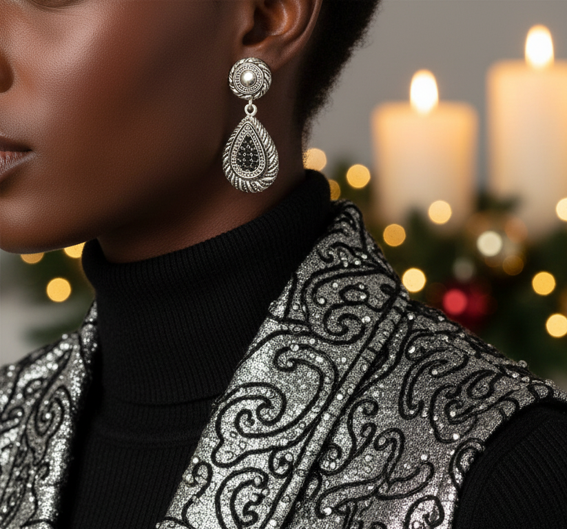 Lovely Silver Swirl Earrings