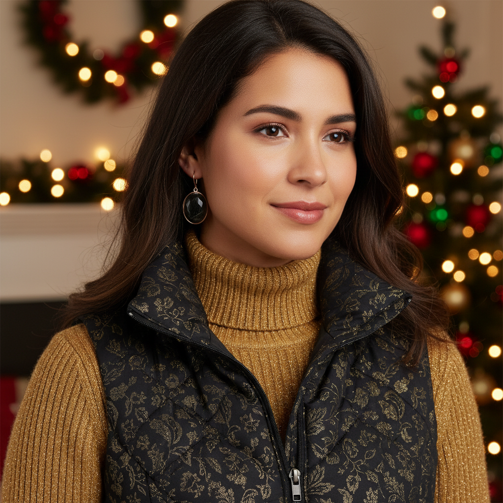 Faceted Oval Stone Earrings