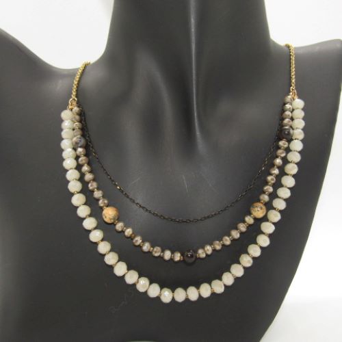 Three Layer Bib Necklace Set