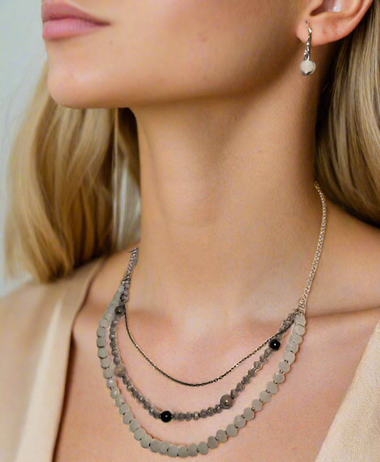 Three Layer Bib Necklace Set