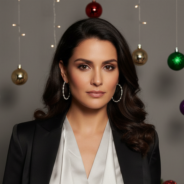 Beautiful Rhinestone and Mini Pearl Earrings