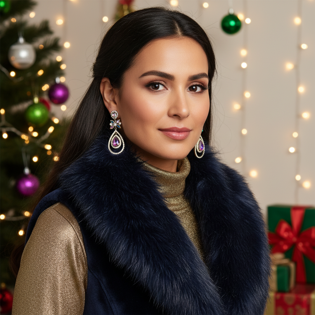 Stunning Tear Drop Stone Earrings