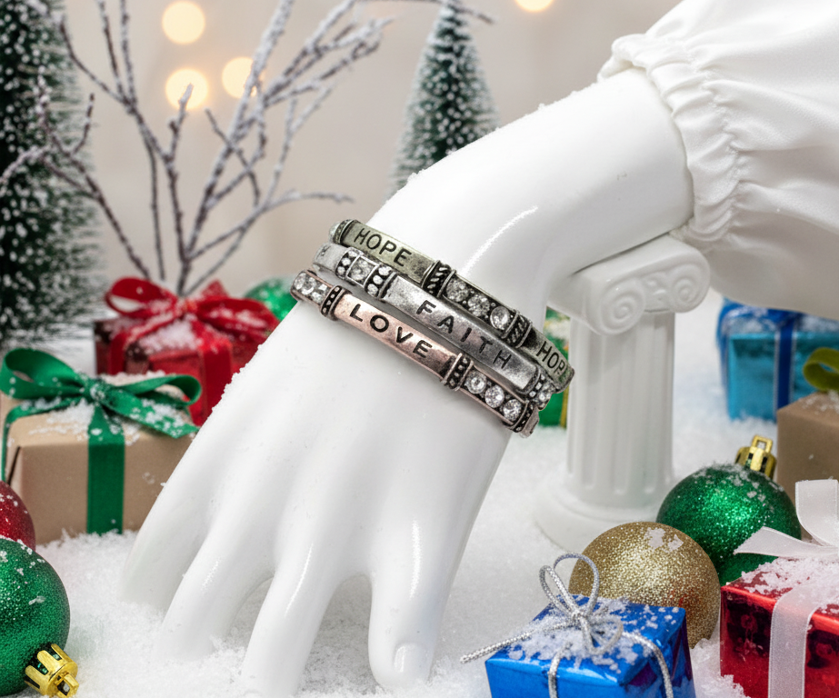 Precious Love Hope and Faith Bracelet