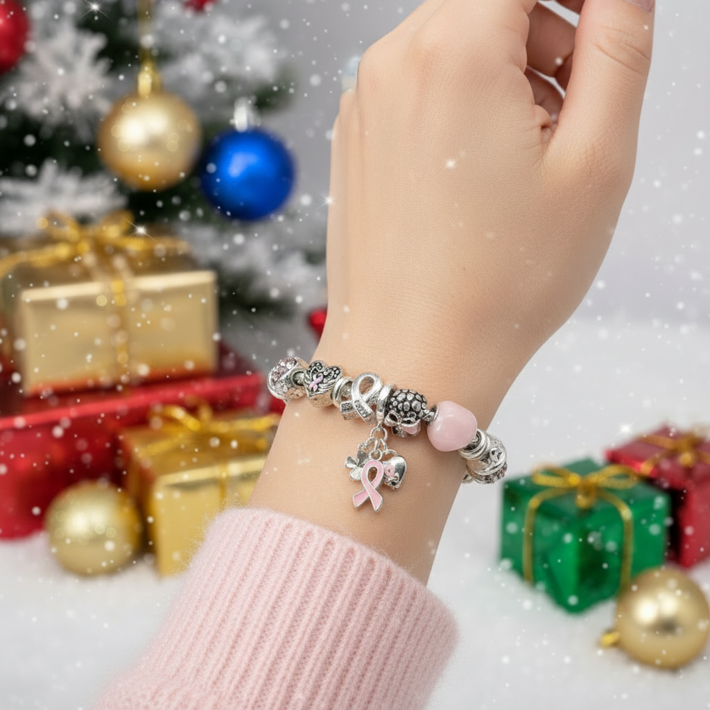 Lovely "Pink Ribbon and Hope" Bracelet