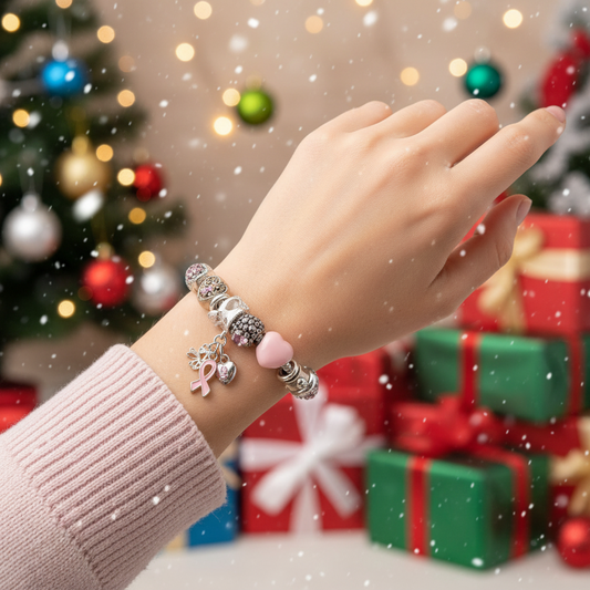 Lovely "Pink Ribbon and Hope" Bracelet