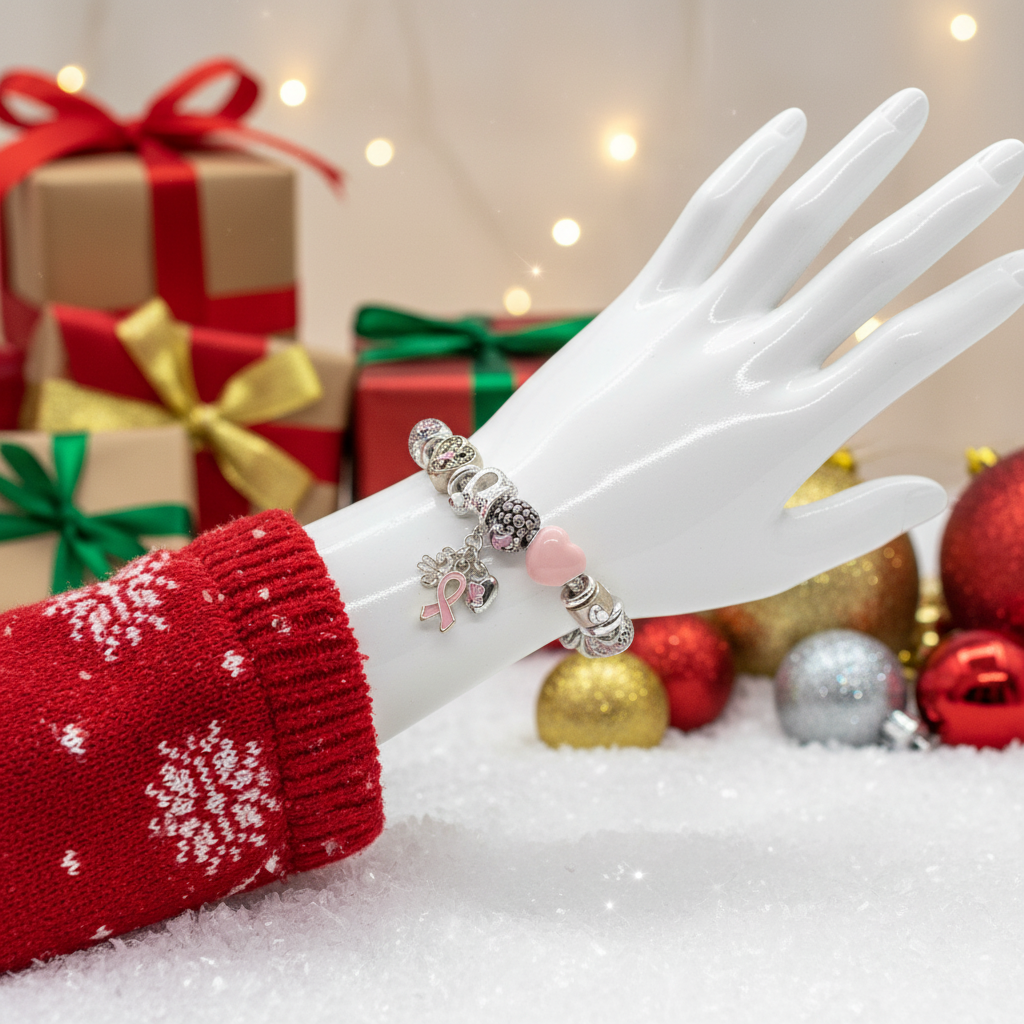 Lovely "Pink Ribbon and Hope" Bracelet