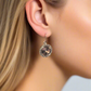 Lovely Smokey Topaz, Rivoli, Gold Drop Earrings- by Artistry Jewelry