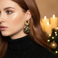 Stunning Gold Exaggerated Drop Earrings-by Artistry Jewelry