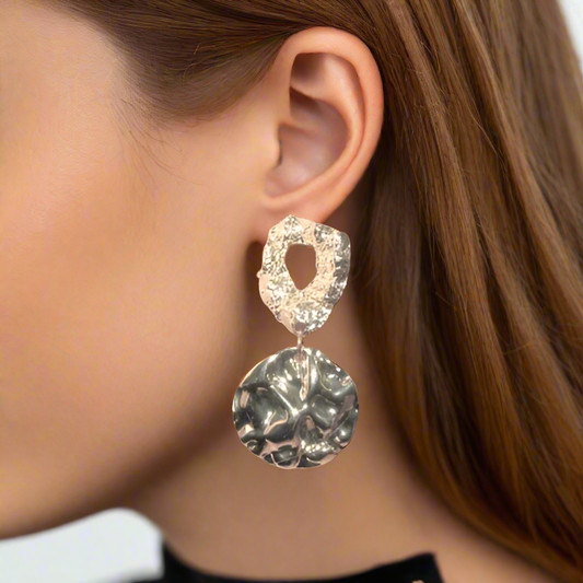Stunning Gold Exaggerated Drop Earrings-by Artistry Jewelry