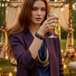 Amazing Purple and Gold Hematite Beaded Bracelet - handcrafted by Artistry Jewelry
