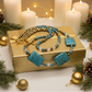 Lovely Blue Mosaic Turquoise, and Austrian Crystal, Two-strand, Forever Beaded Necklace-crafted by Artistry Jewelry