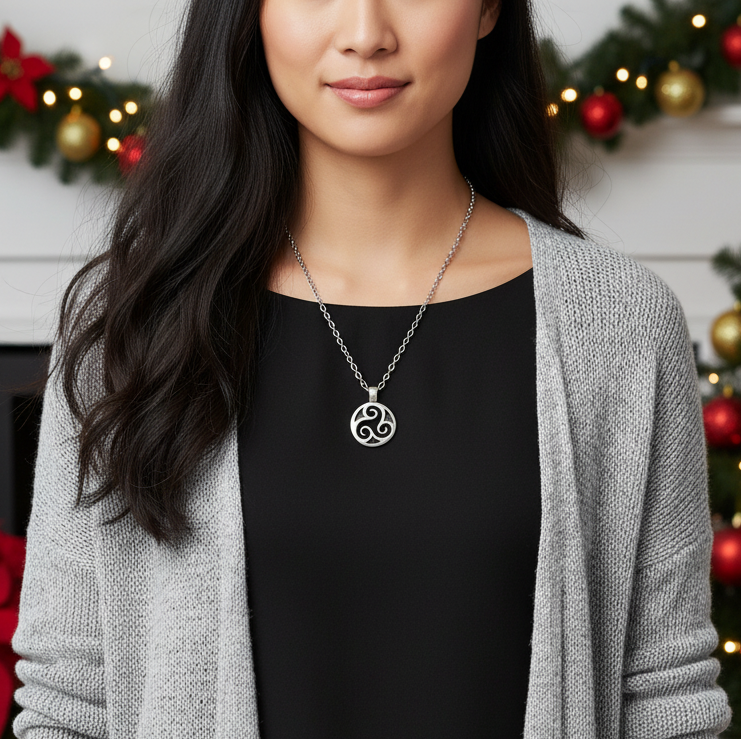 Triple Spiral Necklace