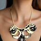 Beautiful Geo Circles of Gold and Rhinestones Necklace, One-of-a-Kind-handcrafted by Artistry Jewelry