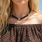 Beautiful Golden Shadow Crystal, Maroon Pearl and Gold Hematite Semi-precious Necklace-handcrafted by Artistry Jewelry