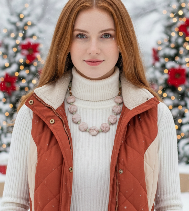 Gorgeous Natural Red Adventurine, Redline Marble and Italian Onyx, Semi-precious, One-of-a-Kind Beaded Necklace A-handcrafted by Artistry Jewelry