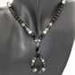 Stunning Black Onyx, Black Diamond Crystals, and Black Pearl beads, Beaded Necklace A, One-of-a-Kind, handcrafted by Artistry Jewelry