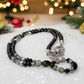 Stunning Black Onyx, Black Diamond Crystals, and Black Pearl beads, Beaded Necklace A, One-of-a-Kind, handcrafted by Artistry Jewelry