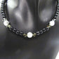 Magical Black Diamond Crystals, SP Hematite, Silver Cracked Glass Beads, One-of-a-Kind Necklace-crafted by Artistry Jewelry