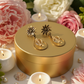 Beautiful Golden Shadow, Cosmic Crystal, One-of-a-Kind, Drop Earrings-handcrafted by Artistry Jewelry