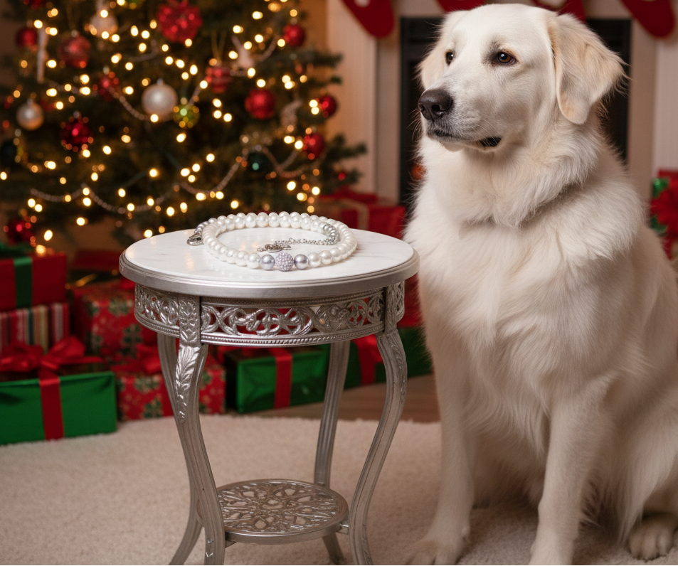Gorgeous Crystal Czech Ball and Gray & Silver Druk beads, One-of-a-Kind, Beaded Necklace-crafted by Artistry Jewelry