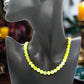 Fabulous Yellow Fire Agates and Cubic Zirconia Semi-precious, One-of-a-Kind, Beaded Necklace - handcrafted by Artistry Jewelry