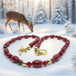Lovely Natural Mountain Jade(D), Siam Bicones, and Gold Hematite, One-of-a-Kind, Burgundy Beaded Necklace-crafted by Artistry Jewelry