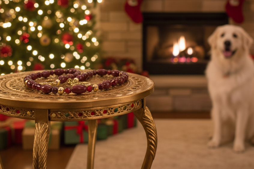 Lovely Natural Mountain Jade(D), Siam Bicones, and Gold Hematite, One-of-a-Kind, Burgundy Beaded Necklace-crafted by Artistry Jewelry