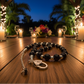Flaunting Silver Hematite and Black Satin Pearl Beaded Necklace - handcrafted by Artistry Jewelry