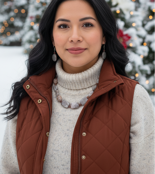 Exciting Natural Red Spot Stone and Red Aventurine Semi-precious, One-of-a-Kind Necklace Set- handcrafted by Artistry Jewelry