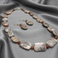 Exciting Natural Red Spot Stone and Red Aventurine Semi-precious, One-of-a-Kind Necklace Set- handcrafted by Artistry Jewelry