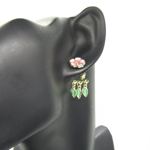 Beautiful Flowers and Leaves Hanging Ear Jackets