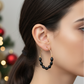 Black Wire Hoop Earrings