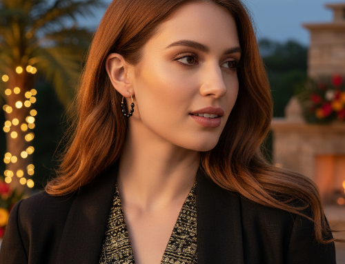 Black Wire Hoop Earrings