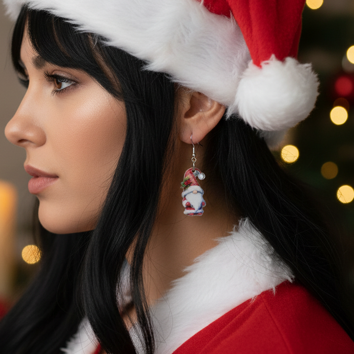 Joyful Christmas Santa Earrings