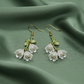 Precious White Flower Dangle Earrings