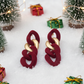 Lovely Velvet and Gold Chain Earrings