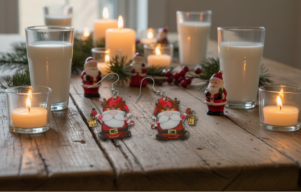 Happy Santa Earrings