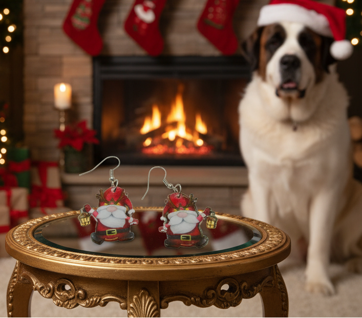 Happy Santa Earrings
