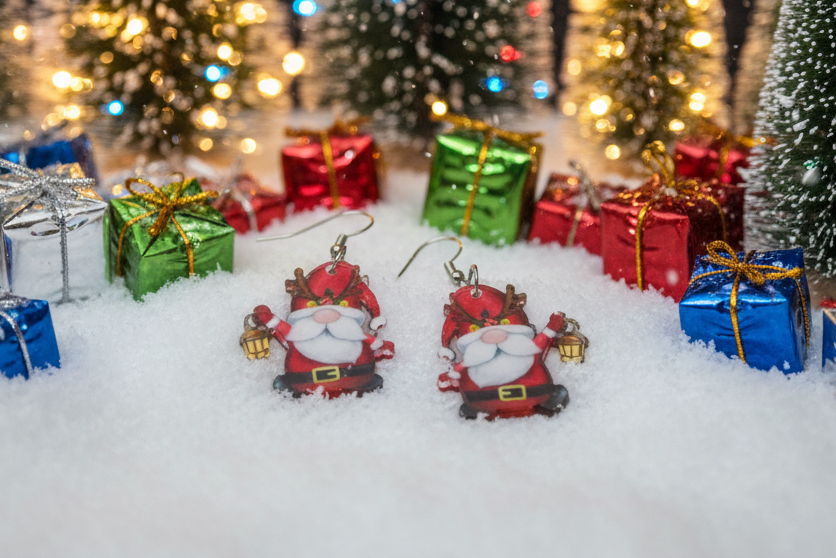 Happy Santa Earrings