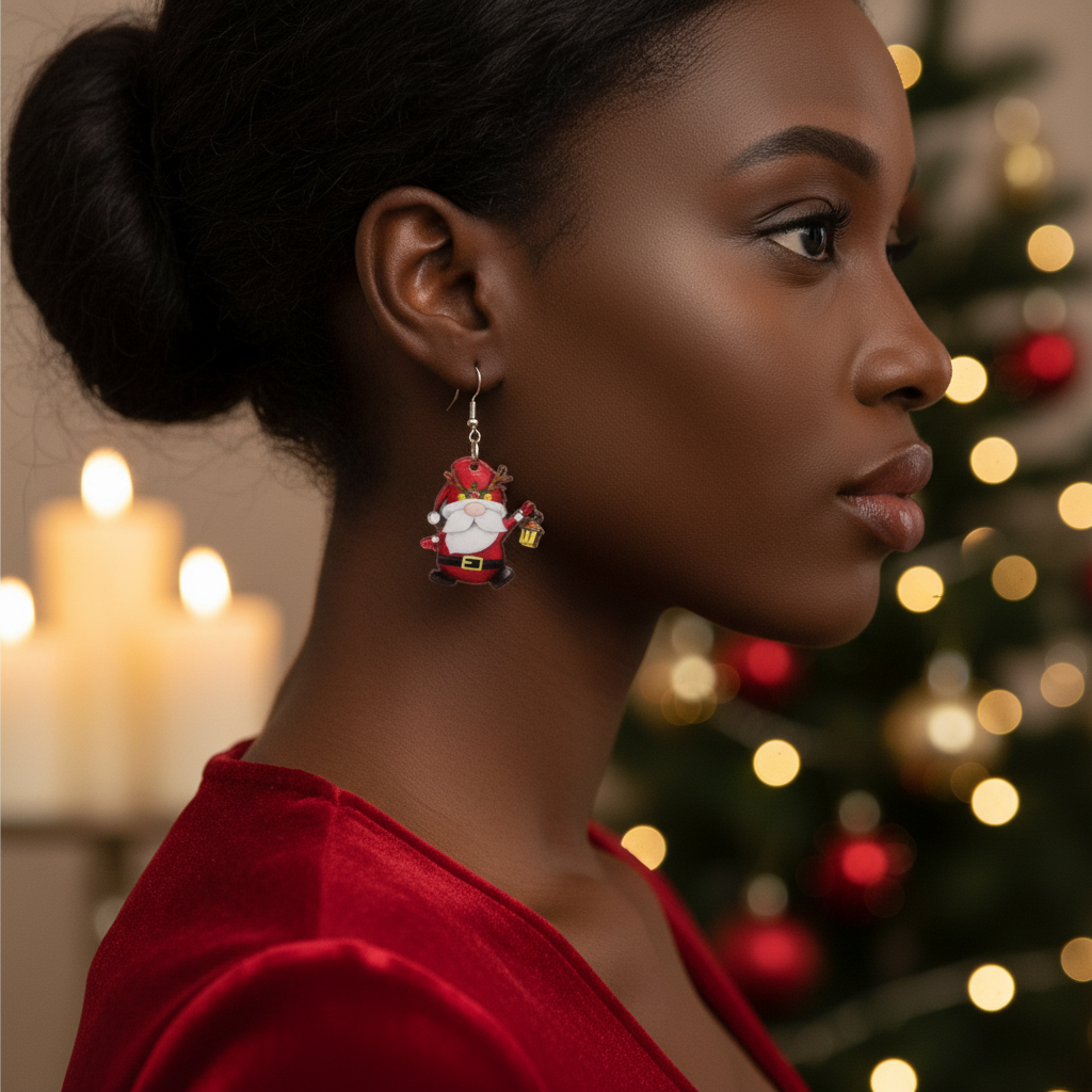 Happy Santa Earrings