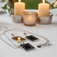 Exciting Silver and Black, Geo, Stainless Steel Chain Necklace Set- by Artistry Jewelry