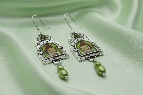 Lovely Owl in the Window Earrings
