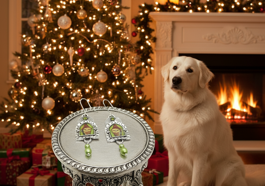 Lovely Owl in the Window Earrings