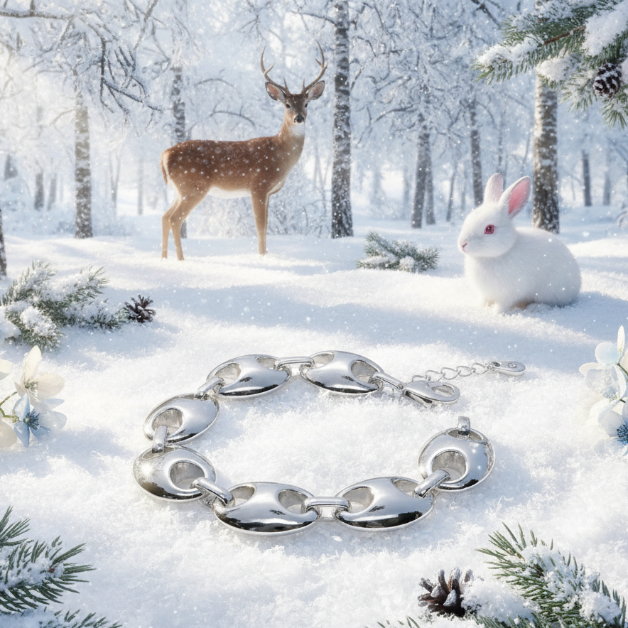 Beautiful Silver Mariner Chain Bracelet