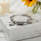 Exciting Silver Heart and Chain Bracelet
