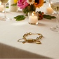 Exciting Puffy Gold Heart Charm Chain Bracelet