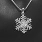 Stunning Silver Crystal Snowflake Necklace