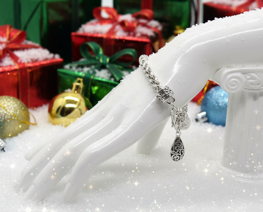 Stunning Bali Filigree Silver Chain Bracelet