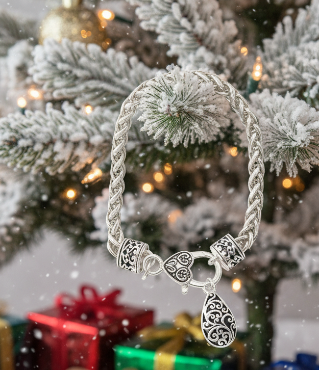 Stunning Bali Filigree Silver Chain Bracelet